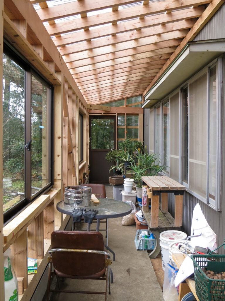 土間コンクリート床のサンルーム 趣味スペースとしての使い方