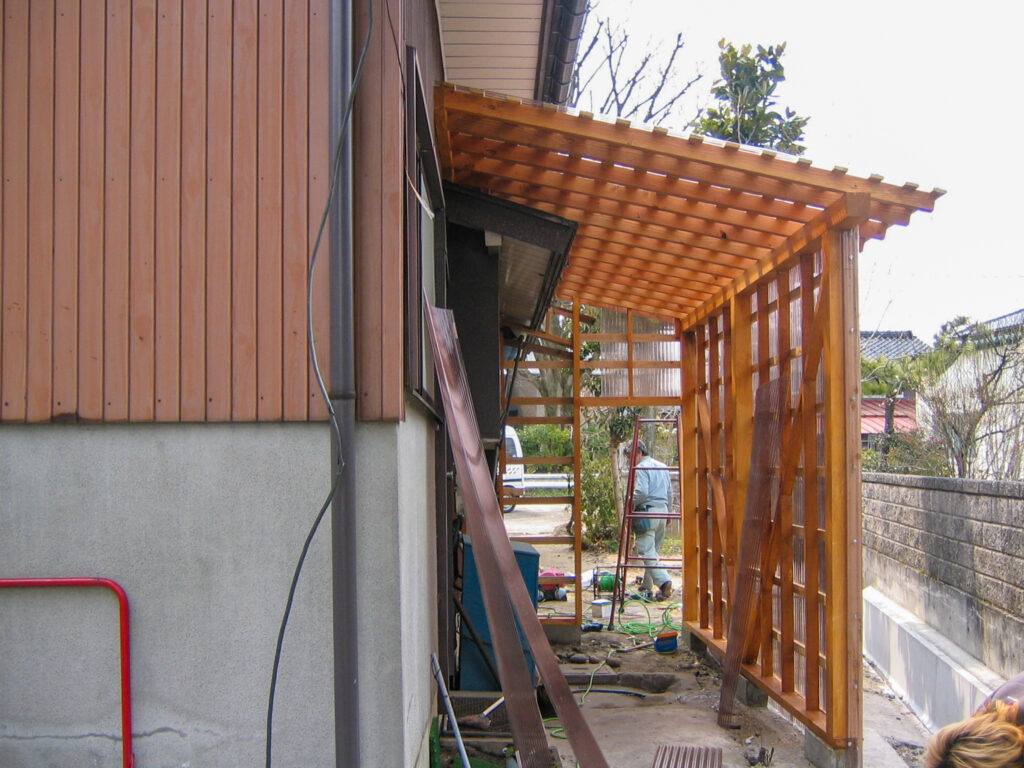 木造サンルーム完成、内部